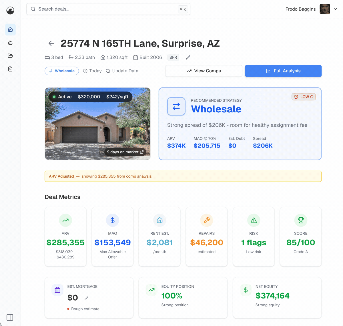 DealWave analyzing a real deal in seconds — live demo.